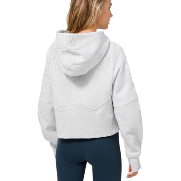 Lululemon Scuba Oversized 1/2 Zip Hoodie, Hthrd Core Ultra Light Grey, Sz. M/L - Picture 2 of 16